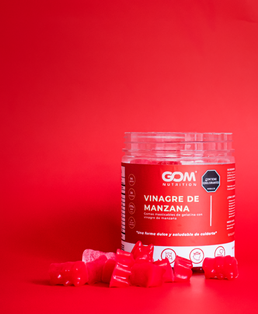 GOM Nutrition® – Gomas de Vinagre de Manzana para Bajar de Peso | Quema Grasa Natural y sin Dietas Extremas