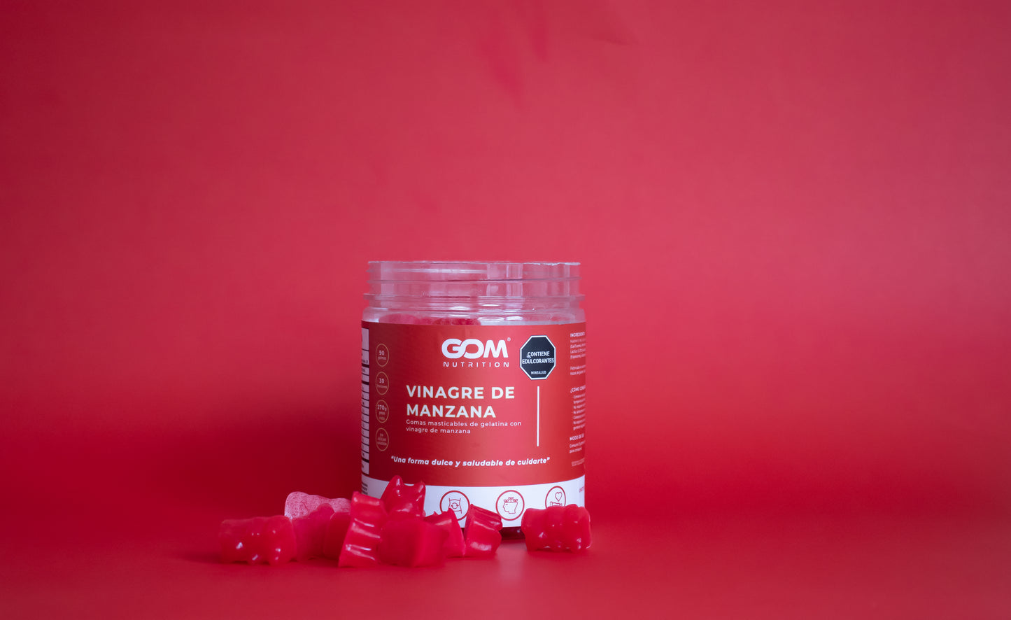 GOM Nutrition® – Gomas de Vinagre de Manzana para Bajar de Peso | Quema Grasa Natural y sin Dietas Extremas